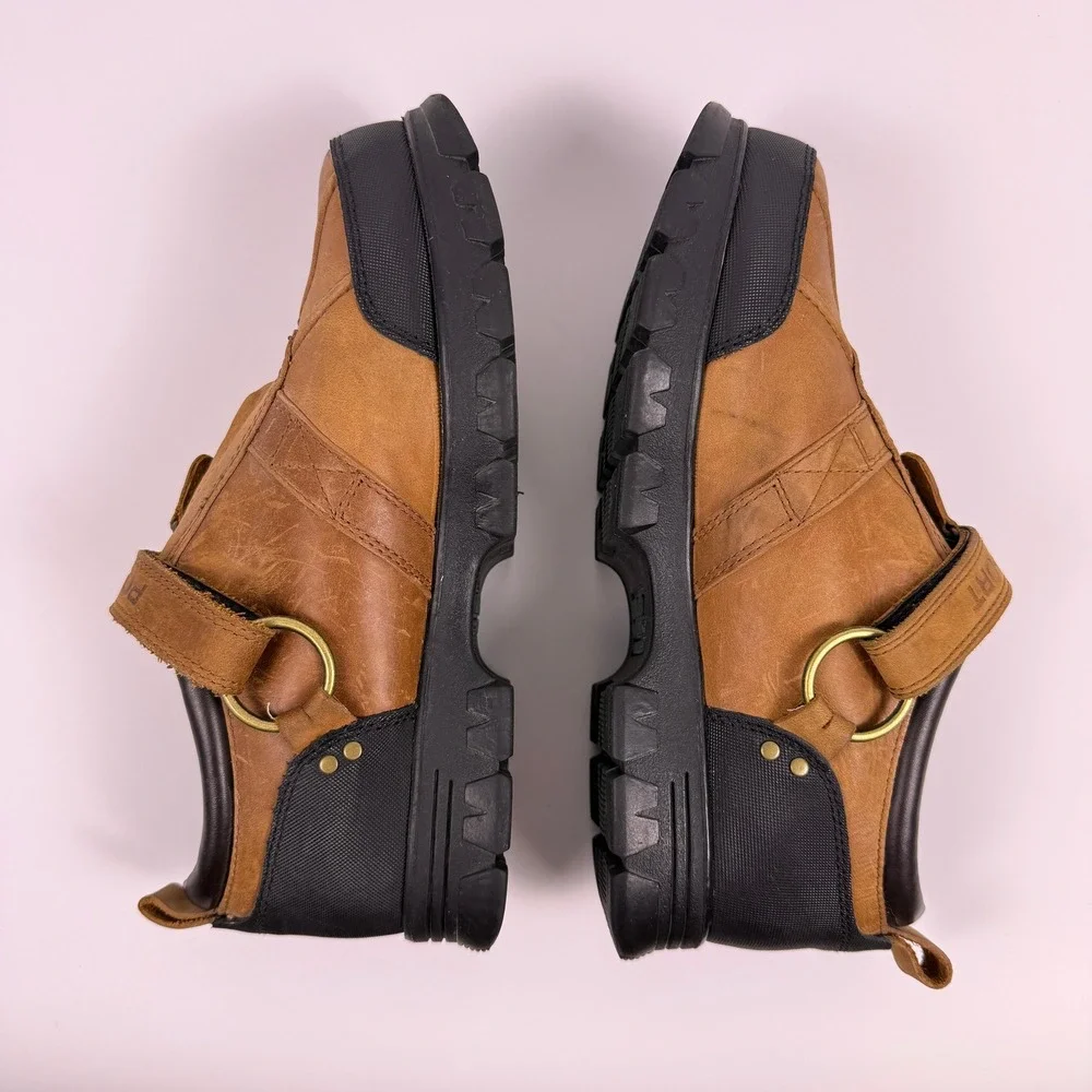 NWOT VTG Ralph Lauren Polo Sport Conquest Duck Boots Mens 9.5 Brown Leather